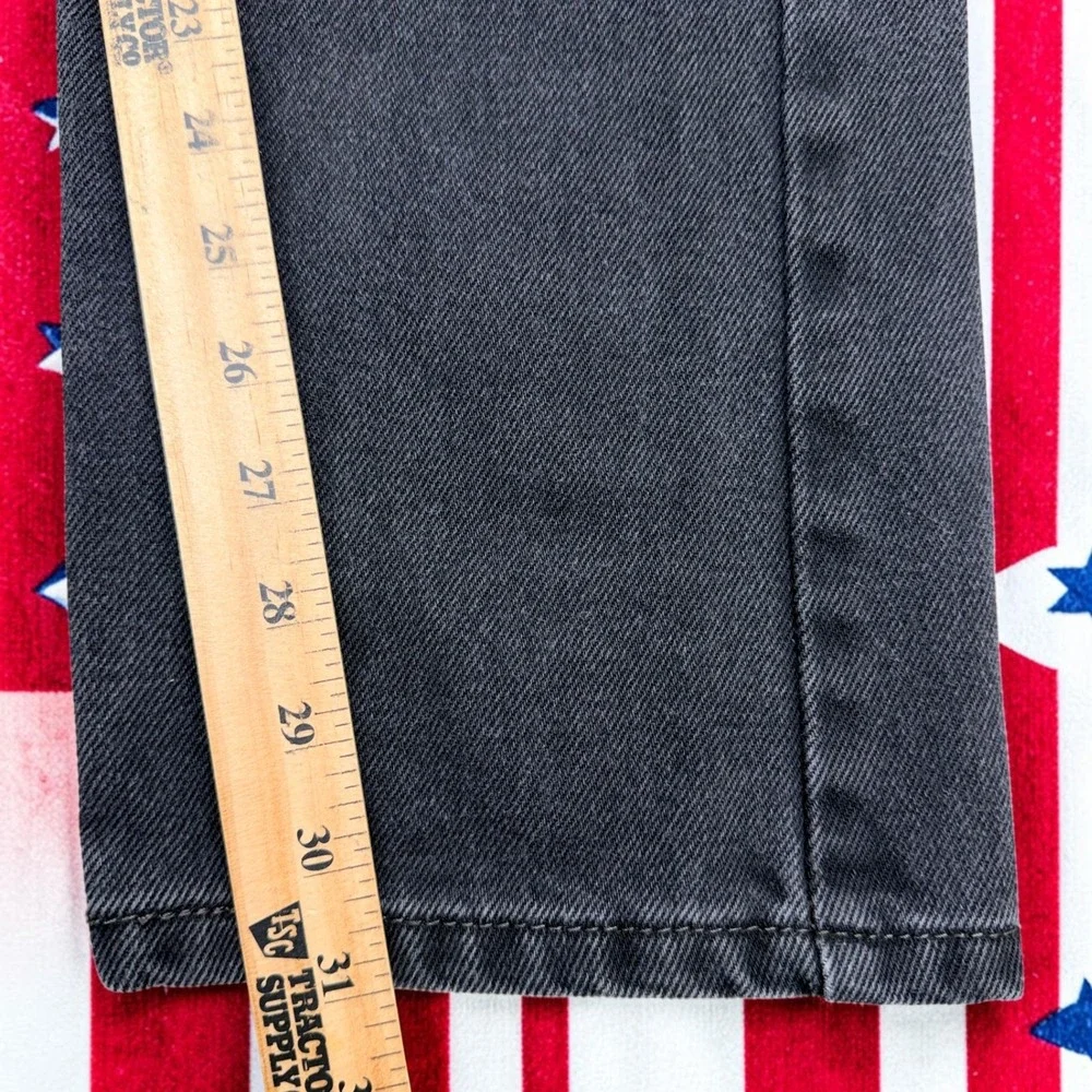 Levis 505 Regular Fit Jeans Mens 31x32 Faded Black Straight Leg Denim Pants